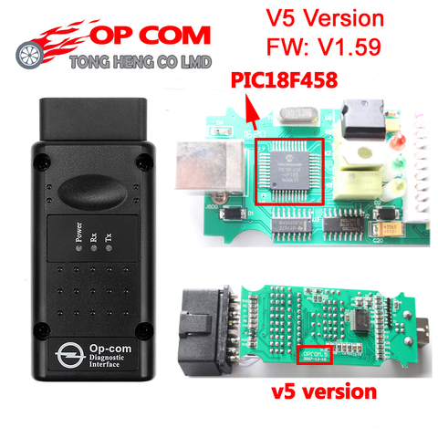 Meilleur réel PIC18F458 + FTDI puce OP COM V1.99 2014 V Firmware peut être Flash mise à jour OBD2 Opcom Opcom 1.99 Scanner pour Opel ► Photo 1/6