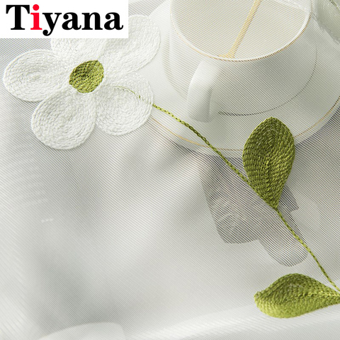 Tiyana-rideaux en Tulle fruits | Pour salon, chambre à coucher, chambre d'enfants, rideaux de fenêtre, dessin animé de cuisine, panneau de rideaux transparents, ► Photo 1/6