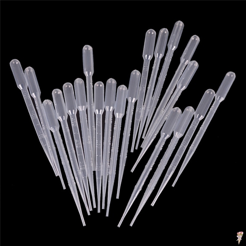 Compte-gouttes de Pipettes de transfert de compression en plastique jetable de 4/20 pièces pour la fabrication de bijoux de résine époxyde UV de moule de Silicone 3ML ► Photo 1/6