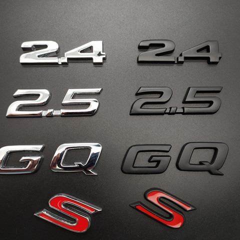 Voiture style 3D métal voiture déplacement 2.4 2.5 Q G S voiture Badge arrière emblème queue autocollant pour Toyota couronne REIZ Camry accessoires ► Photo 1/6