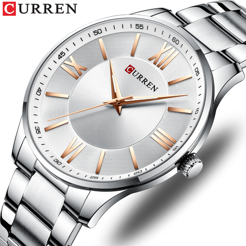 CURREN – montre à Quartz étanche pour hommes et femmes, Top marque de luxe, unisexe, horloge Ultra fine, bracelet en acier, décontracté ► Photo 1/6