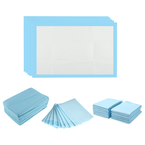 Le matelas jetable de feuille de Protection de coussinets de lit d'incontinence couvre le matelas mouillant imperméable bleu de lit de protecteur d'incontinence ► Photo 1/6