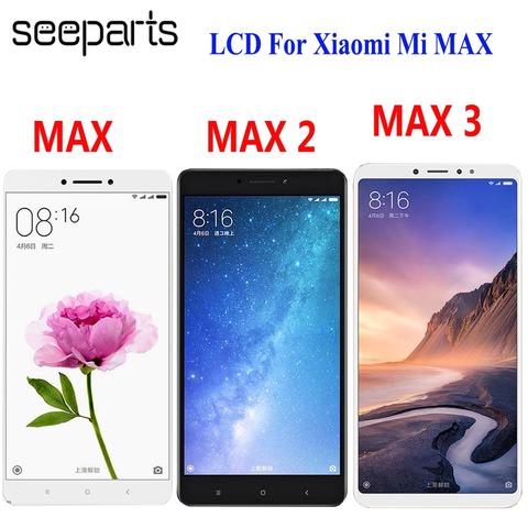 Pour Xiaomi Mi Max 3 LCD écran tactile numériseur assemblée pour Xiaomi Mi Max 2 LCD Max3 remplacement de l'écran noir blanc ► Photo 1/5