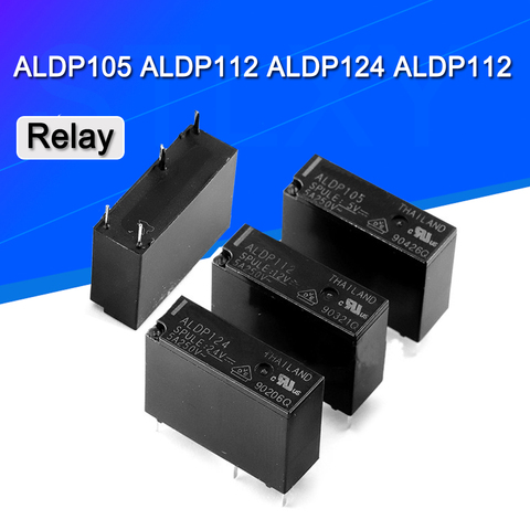 2 pièces relais 5 a ALDP105 ALDP112 ALDP124 ALDP112 5V 12V 24V 5A 250V 4 broches un groupe de ALDP112 normalement ouvert 12V 3A ► Photo 1/2