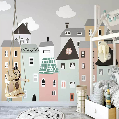 Papier peint Mural personnalisé pour chambre d'enfants, papier peint décoratif pour petite maison ► Photo 1/6