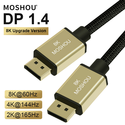 DisplayPort – câble 8K 4K HDR 60Hz 1.4Hz 144Hz 165Hz, adaptateur de Port d'affichage pour vidéo PC portable, TV, DP 1.4, câble Mini DP vers DP ► Photo 1/6