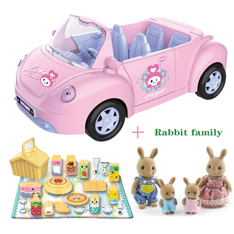 Voiture de Simulation pour enfants, maison de jeu, jouet, voiture coulissante Convertible, lapin, famille Ho, paquet, jouet, cadeau d'halloween ► Photo 1/6