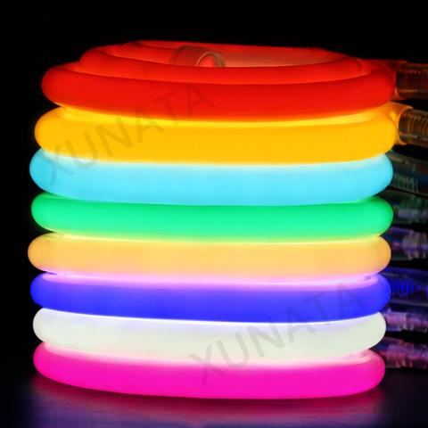 12V néon LED bande lumière 360 Tube rond lampe doux 2835 120LED/m Flexible néon signe ruban étanche décoration extérieure ► Photo 1/6
