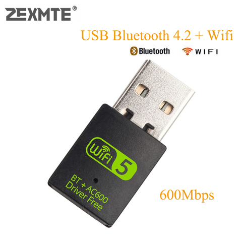 ZEXMTE-Mini Dongle récepteur externe sans fil double bande, 600/5Ghz, 2.4 mb/s, pour PC, ordinateur portable et bureau ► Photo 1/6