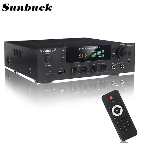 SUNBUCK 2000W amplificateurs Home cinéma HiFi bluetooth amplificateur de puissance stéréo Audio karaoké FM récepteur USB SD 2 entrée micro ► Photo 1/6