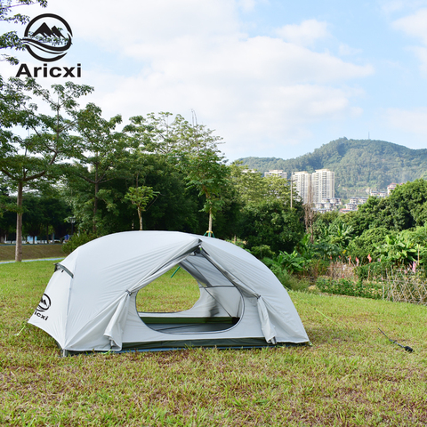 Aricxi 4 saisons tente de Camping 20D Nylon Fabic Double couche tente étanche pour 2 personnes ► Photo 1/5