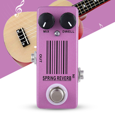 MOSKY MP-51 printemps Reverb Mini guitare simple effet pédale véritable dérivation guitare pièces & accessoires violet alliage d'aluminium DC 9V ► Photo 1/6