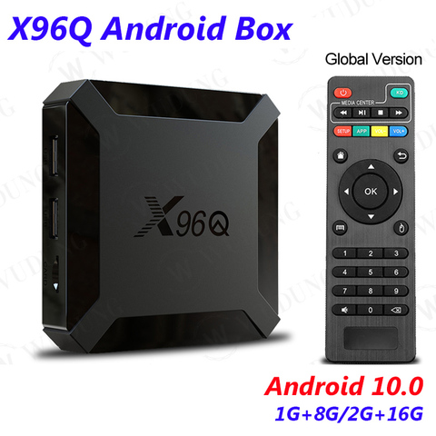 Original X96Q 10 Android Smart TV BOX 4K Allwinner H313 Quad Core 2GB 16GB décodeur lecteur multimédia 1GB 8GB expédition rapide nouveau ► Photo 1/6