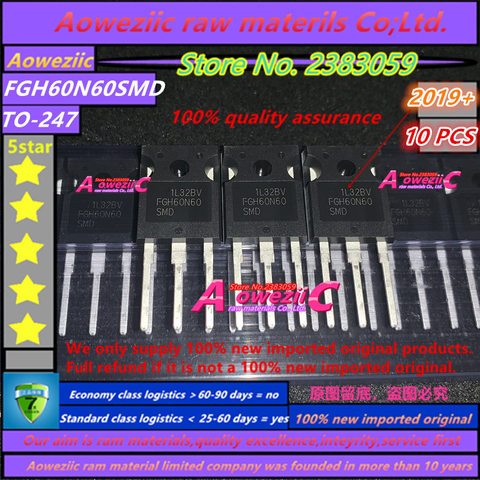 Aowezic – tubes électriques de soudage, 2022 + 10 pièces, 100% nouveaux tubes originaux importés FGH60N60 à-247, tubes IGBT 60A 600V ► Photo 1/2