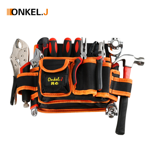 Multi-fonctionnel électricien outils sac taille poche ceinture support de rangement organisateur jardin outils Kits taille Packs Oxford tissu ► Photo 1/6