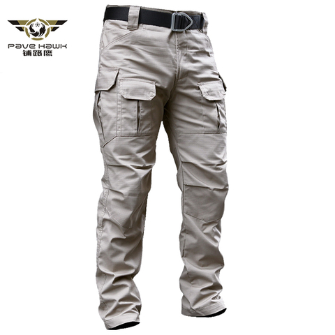 Pantalon Cargo tactique militaire pour hommes, extensible, Combat SWAT déchiré, de nombreuses poches, pantalon de travail en coton, décontracté ► Photo 1/6