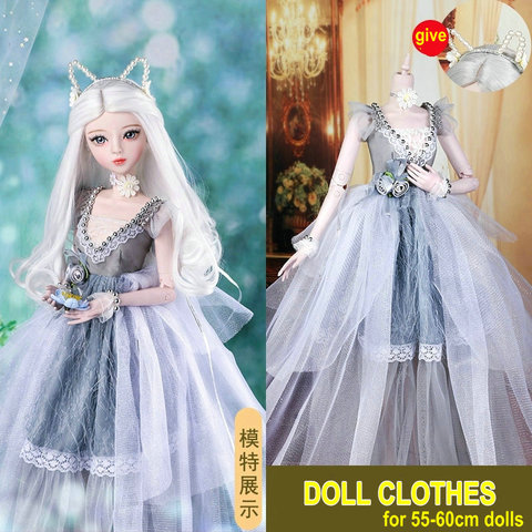 Vêtements de poupée faits à la main fille robe occidentale pour 55-60cm Bjd 1/3 poupées jouet poupée accessoires ► Photo 1/6