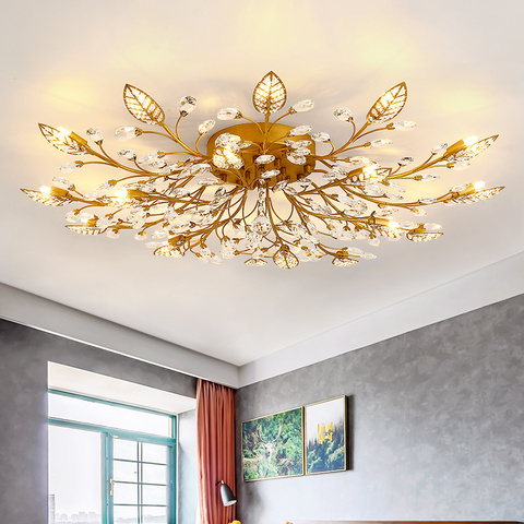 Lustre LED moderne lustre en Cristal éclairage intérieur lustres de plafond Cristal pour salon chambre cuisine luminaire lumières ► Photo 1/6