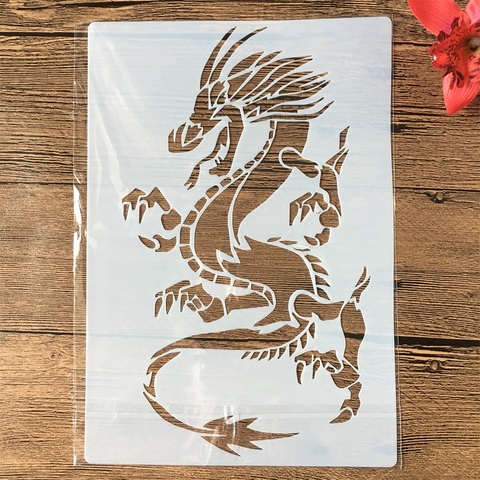 26*18cm Western Dragon bricolage stratification pochoirs peinture Scrapbook coloriage gaufrage Album modèle décoratif ► Photo 1/1