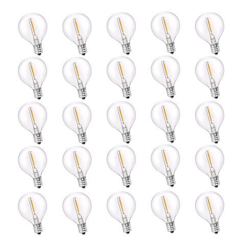 Guirlande lumineuse incandescente tungstène ampoule LED, 25 pièces, ampoule E12, Base, support à prise, pour lumière et décoration de la maison ► Photo 1/6