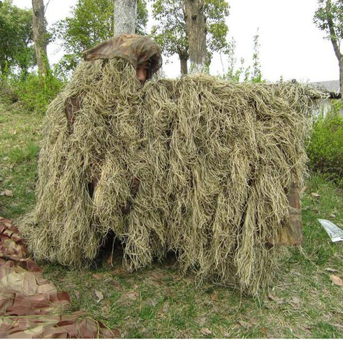 Outlife-combinaison de Camouflage, tenue à cape et vêtements de chasse dans la Jungle, tenue Ghillie, Sniper, garde-oiseaux dans le désert ou le bois, Poncho NL352 ► Photo 1/5