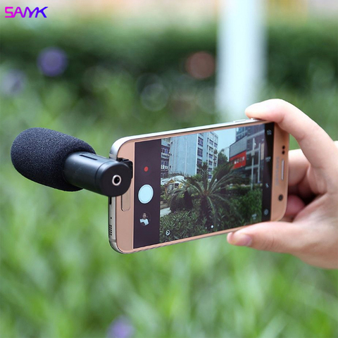 SANYK 3.5mm Mini Microphone vidéo prise de vue enregistrement Microphone adapté pour téléphone portable appareil photo reflex ordinateur carte son ► Photo 1/6