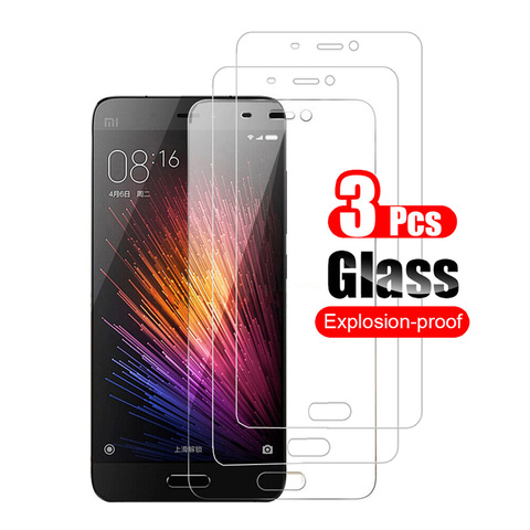 Protecteur d'écran pour Xiaomi, 3 pièces, Film de protection en verre trempé 2.5D pour téléphone Mi 5 5s 9H ► Photo 1/6