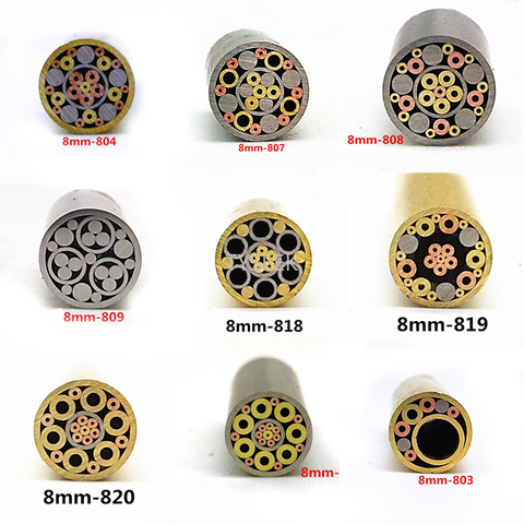 Rivets à broche en mosaïque pour manche de couteau, décoration de vis, 21 types de designs, Style exquis, longueur 9cm 8mm ► Photo 1/6