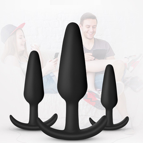 Le petit plug anal de silicone place des bouchons de bout à bout des jouets sexuels de gode anal pour les hommes/femme débutant érotique intime adulte plug anal trainner ► Photo 1/6