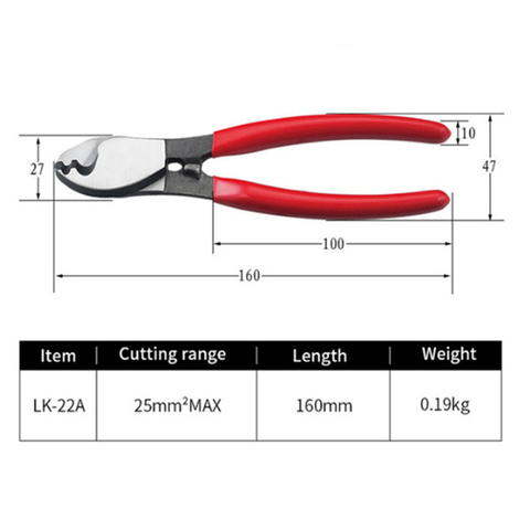 Outils manuels de coupe à sertir de câbles électriques, coupe-câble LK-22A, dénudeur de fils, multi-outil pour électriciens ► Photo 1/3