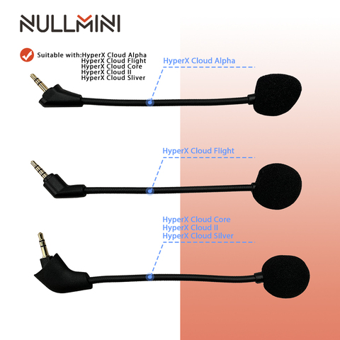 Null mini – Microphone de remplacement, pour HyperX Cloud Alpha,Cloud Flight,Cloud Core II,Cloud Silver ► Photo 1/6