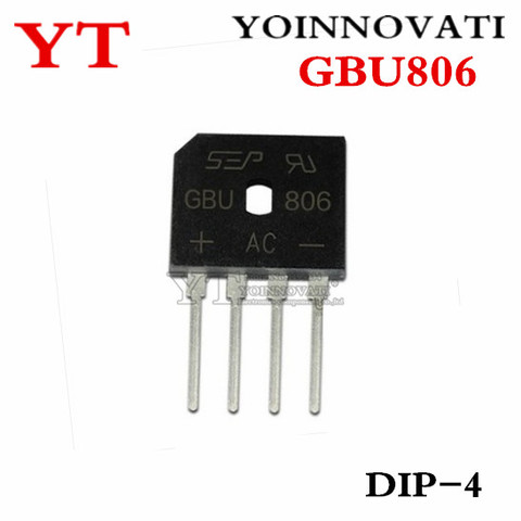 GBU806 GBU 806 DIP-4 IC, 10 pièces/lot, meilleure qualité ► Photo 1/1