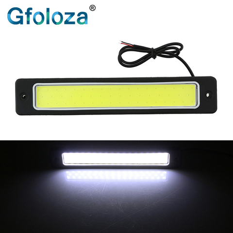 Gfoloza – éclairage de voiture Flexible et étanche, LED DRL, COB, pour l'intérieur de la voiture, idéal pour la lecture, blanc, 6500K, 190x35mm, 1 pièce ► Photo 1/5