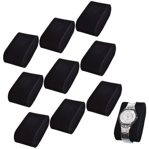 10 pièces en gros Durable Portable montre oreillers affichage pour montre-Bracelet Bracelet présentoir boîte de rangement support coussin noir blanc ► Photo 1/6