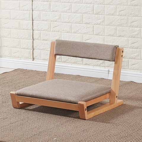 Tatami en bois Zaisu chaise sans jambes sièges de sol idéal pour les jeux de méditation lecture regarder la télévision salon meubles chaise d'appoint ► Photo 1/6