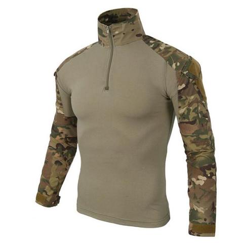 Uniforme militaire tactique de l'armée américaine Airsoft Camouflage chemises éprouvées de Combat attaque rapide chemise à manches longues grève de bataille ► Photo 1/6