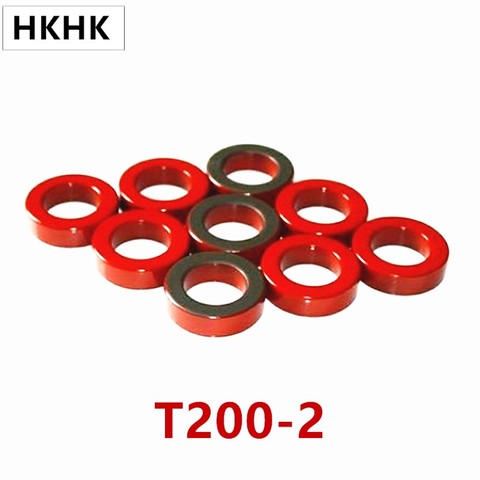 Noyau de poudre de fer T200, T200-2 OD * ID * HT 51*31*14.5mm 12nH/N2 10uo noyau de poussière de fer, revêtement de noyau Toroid en Ferrite rouge gris AG ► Photo 1/6