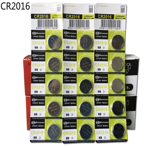 10 pièces/carte 3V CR 2016 bouton piles LM2016 BR2016 DL2016 cellule Coin Lithium batterie pour montre électronique jouet calculatrices ► Photo 1/6