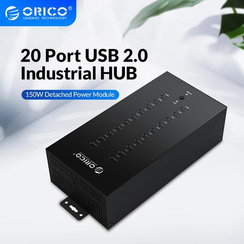 ORICO-séparateur USB industriel IH20P, HUB USB 2.0 20 Ports, avec adaptateur d'alimentation indépendant 150w intégré pour Windows et Mac OS et Linux ► Photo 1/6