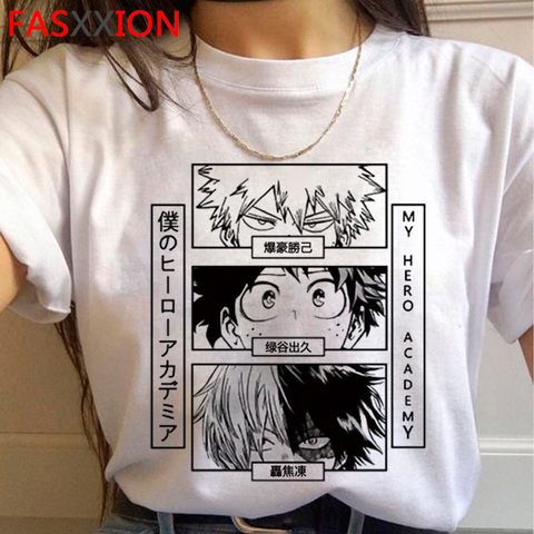 Mon Héros Universités Bakugou T-shirt Hommes Mignon Anime Boku Pas Un Héros Universités T-shirt Cool Todoroki Graphique T-shirt Hip Hop Top T-Shirts Mâle ► Photo 1/6