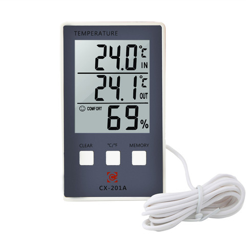 Thermomètre numérique hygromètre intérieur extérieur température humidité mètre C/F LCD affichage capteur sonde Station météo ► Photo 1/4