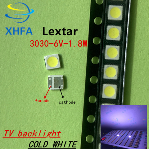 1000 PIÈCES LEXTAR LED PCT Rétro-Éclairage Haute Puissance LED 1.8W 3030 6V blanc Froid 150-187LM PT30W45 V1 L'application TV 3030 PCT 6V LEXTAR ► Photo 1/6