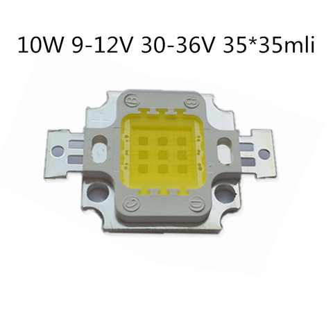 Puce LED haute puissance intégrée, 100 pièces/lot, 10W, blanc chaud, 300ma, 1050ma, 9-12V, 30-36v, 10W, 35x35mil, puce Taiwan, bonne qualité ► Photo 1/6