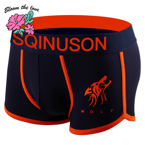 Boxer pour hommes Bloom the love New, sous-vêtement en coton, caleçon masculin, loup, taille M-3XL 0809 ► Photo 1/6