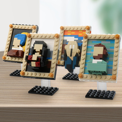 Monde célèbre peinture classique Van Gogh MOC ensembles modèles Kits de construction blocs de créateur enfants jouets enfants filles amis briques Art ► Photo 1/6