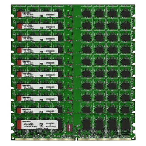 10 pièces En Vrac/Lot DDR2 2 GO 800Mhz PC2-6400 DIMM RAM De Bureau 240Pin 1.8V NON ECC ORDINATEUR 2 go ram aléatoire Puces ► Photo 1/3