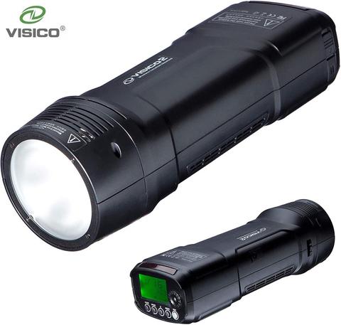 Visico 2 Flash stroboscopique Portable 2.4G TTL HSS 1/8000s poche Portable alimenté par batterie Flash Monolight 200Ws batterie au Lithium ronde ► Photo 1/6