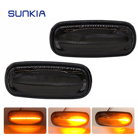 SUNKIA – feu de position latéral LED pour Land Rover Defender Td5/Freelander/discovery 2, parfaitement adapté au clignotant dynamique de voiture ► Photo 1/6