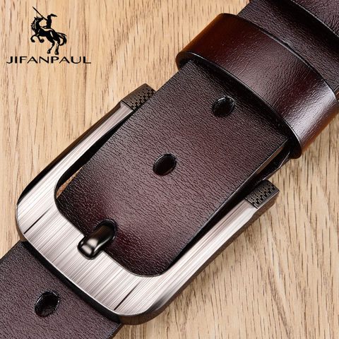 JIFANPAUL-ceintures en cuir véritable pour hommes, nouvelle collection, Vintage, Top, ceinture pour Jeans, marque à la mode, ceinture de luxe ► Photo 1/6