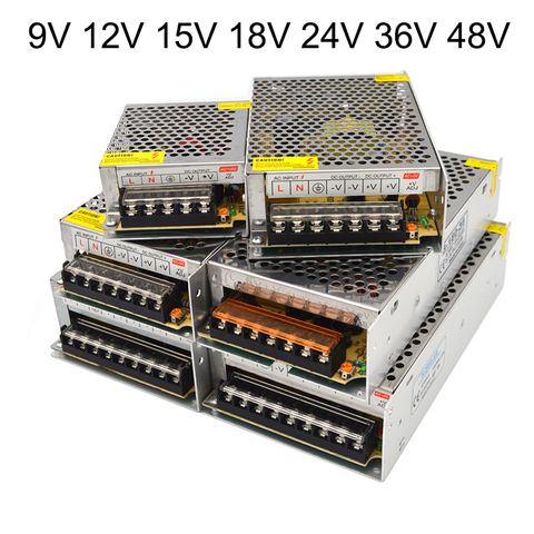 Transformateur 220V à 12V alimentation 9V 12V 15V 18V 24 V 36V 48V commutation Source d'alimentation transformateurs d'éclairage 12 24 volts adaptateur ► Photo 1/6